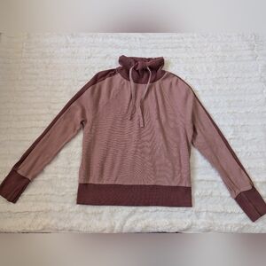 Monrow Pink Cowl Neck Sweater Soft and Relaxed